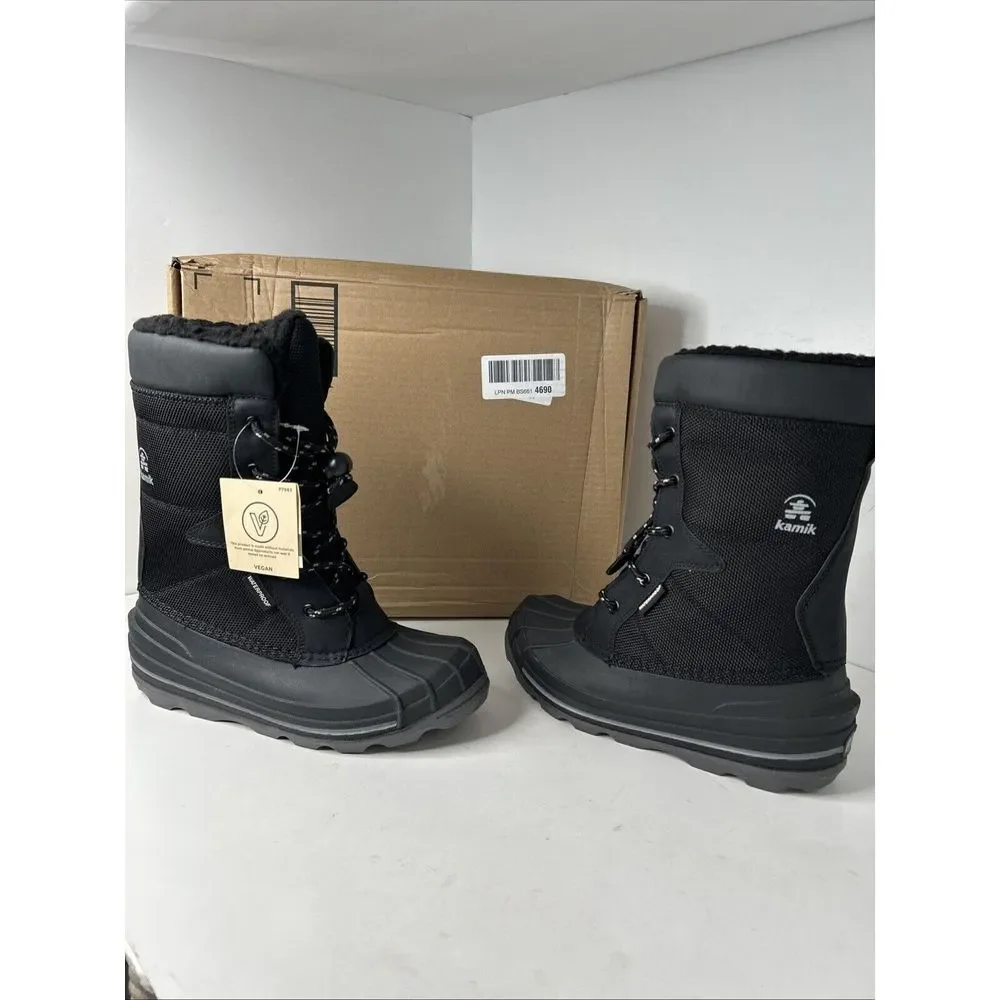 Kamik Surfin Kids Winter Boots Sz 5‎ Black